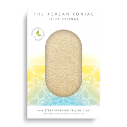 Eponge Konjac pour le corps à l'Argile Jaune