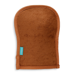 Sunless tan 2-in-1 applicator/exfoliator mitt