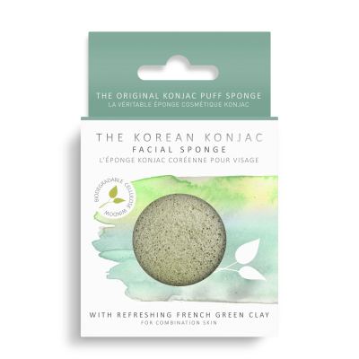 Konjac Sponge Puff with Added French Green Clay