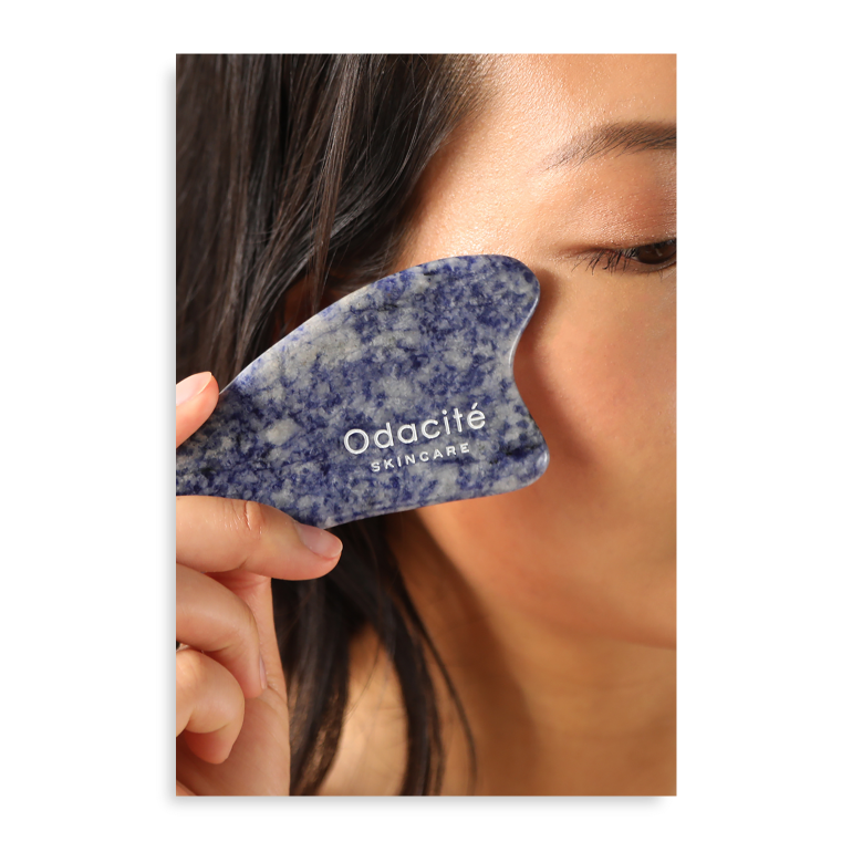 Crystal Contour Blue Sodalite Gua Sha