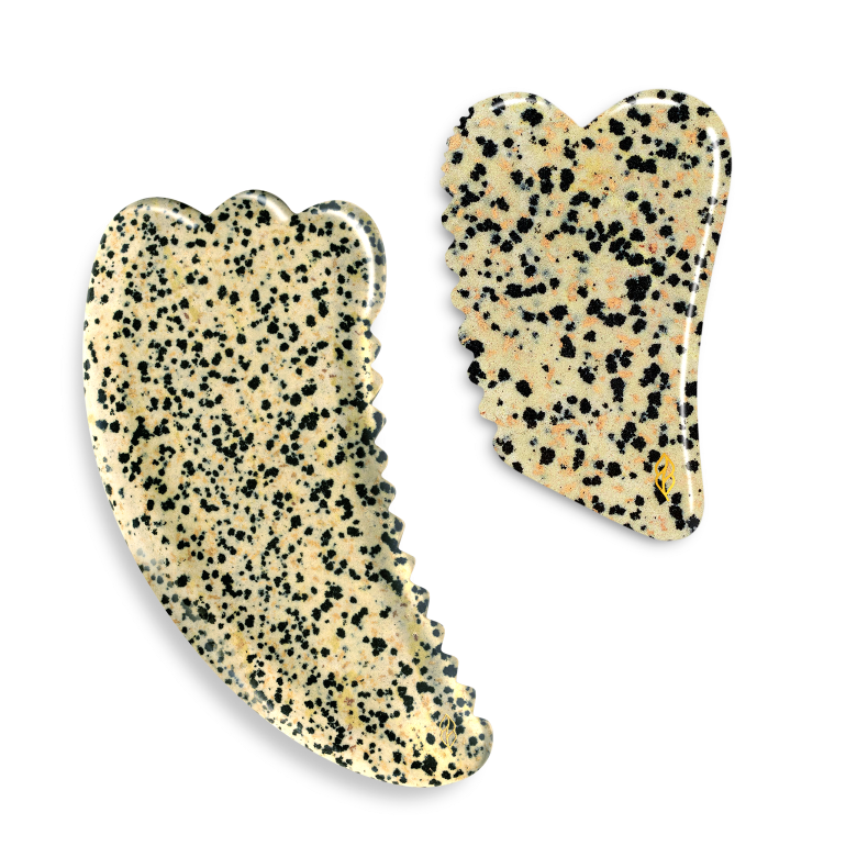 Gua sha Dalmatian Jasper Face and Body set