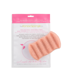 6 Wave Pink Clay Bath Sponge