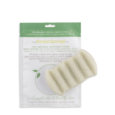 Eponge Konjac pour le corps à l'argile verte