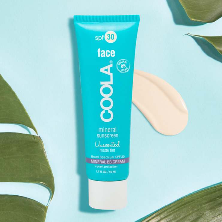 Crème solaire minérale visage teinté fini mat SPF30 - COOLA