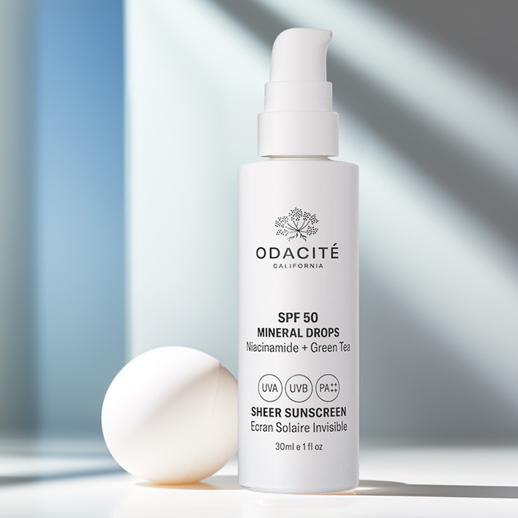 Minéral Drops - Ecran Solaire Transparent SPF 50 - Niacinamide + Thé Vert - ODACITÉ